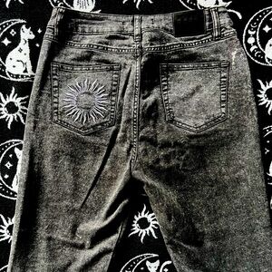 DISTURBIA embroidered jeans SUN